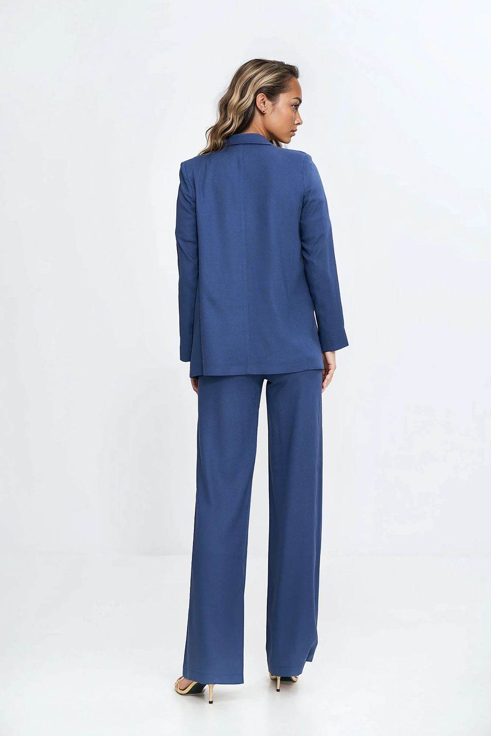 Stylish Women's Blazer with Linen Texture - INDIEZ COUTURE