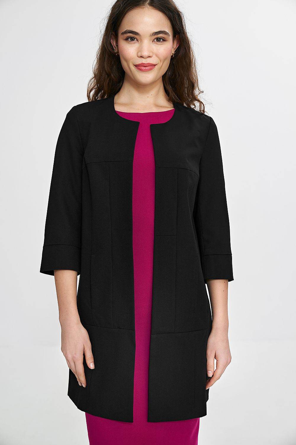 Elegant Women's Blazer with 3/4 Length Sleeves - INDIEZ COUTURE