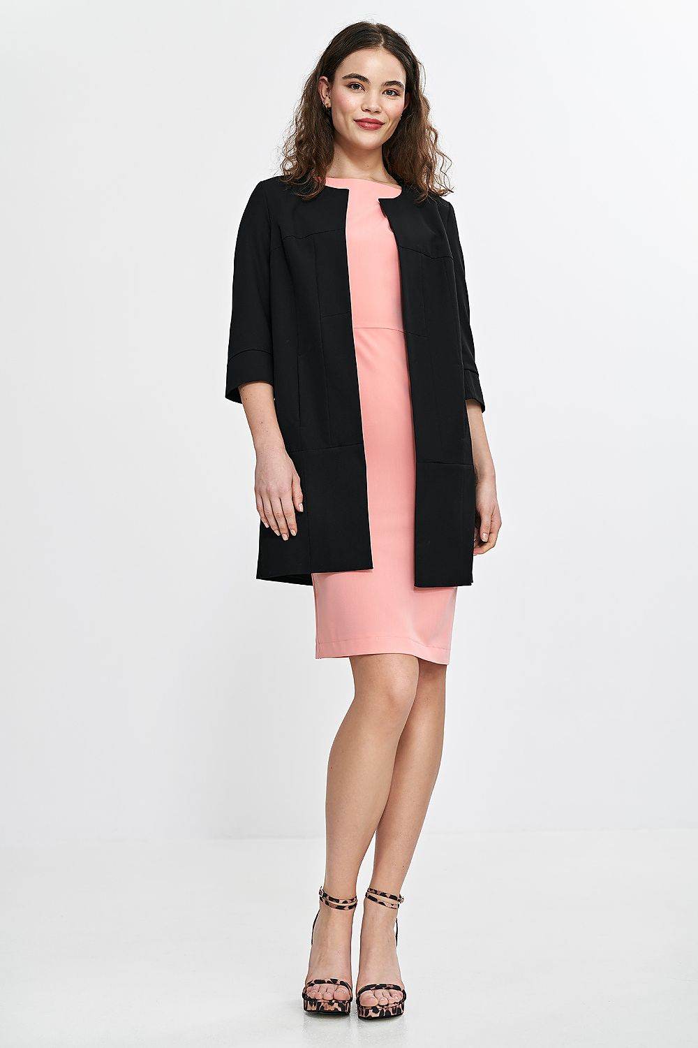 Elegant Women's Blazer with 3/4 Length Sleeves - INDIEZ COUTURE