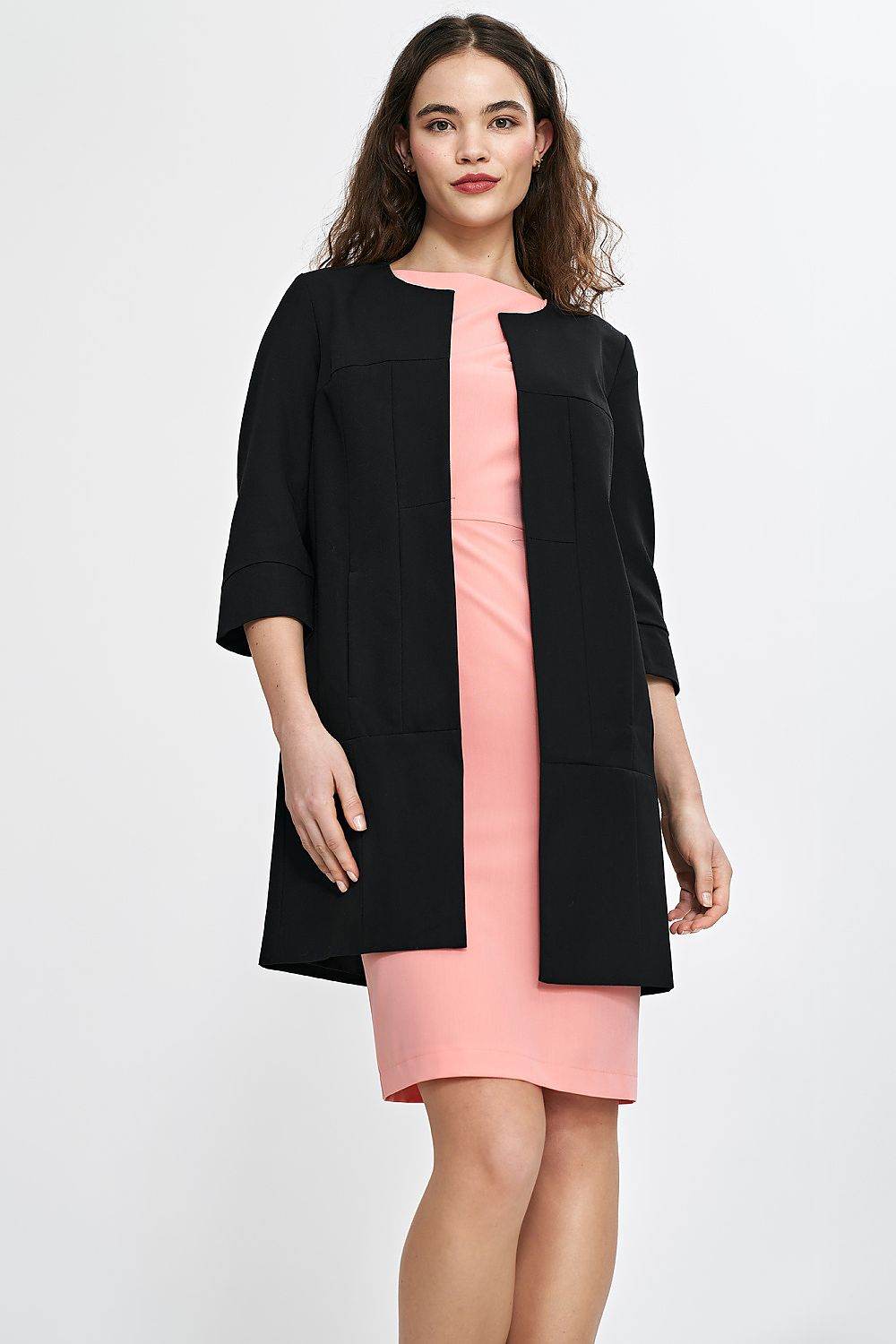 Elegant Women's Blazer with 3/4 Length Sleeves - INDIEZ COUTURE