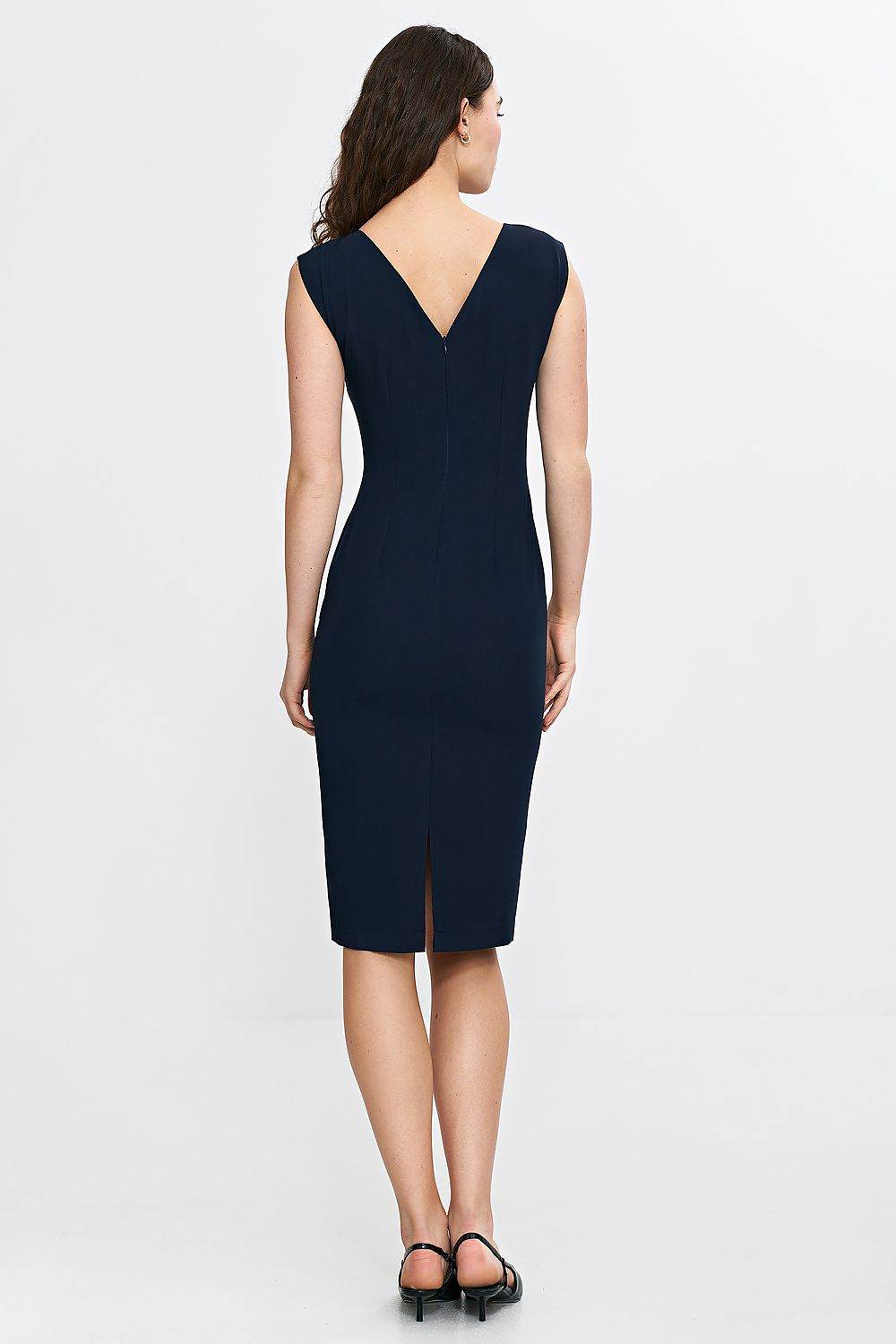 Elegant Fitted Daydress with Stylish Neckline Design - INDIEZ COUTURE