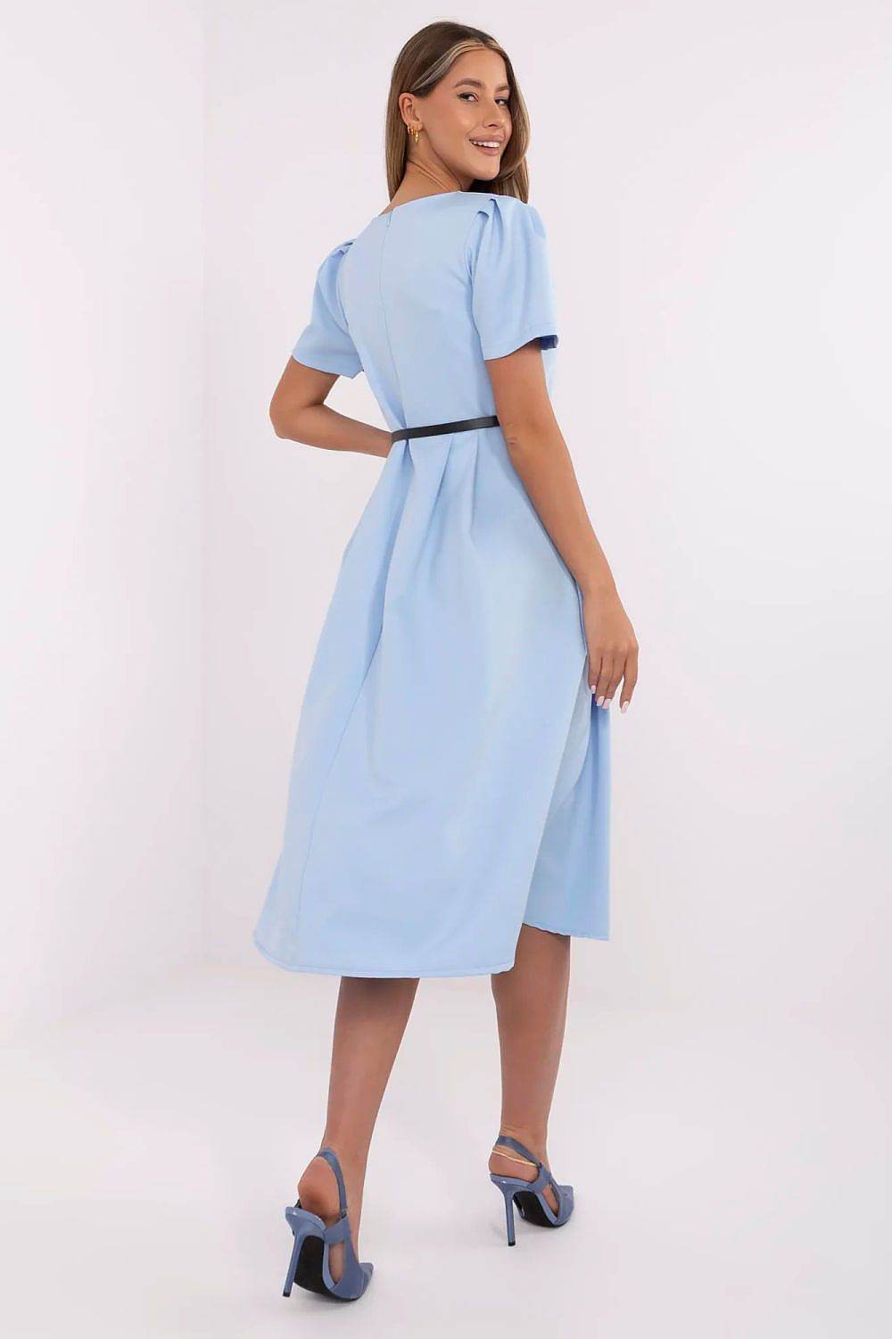 Classic Flared Midi Dress with Comfortable Fit - INDIEZ COUTURE