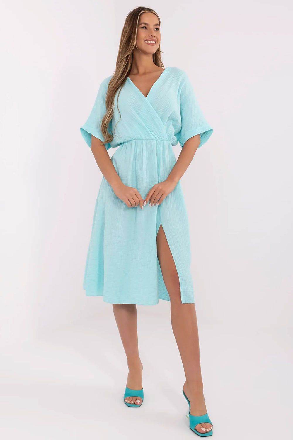 Breathable Cotton Summer Dress with Flared Cut - INDIEZ COUTURE