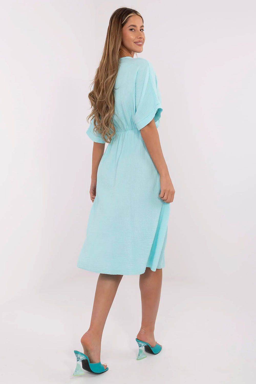 Breathable Cotton Summer Dress with Flared Cut - INDIEZ COUTURE