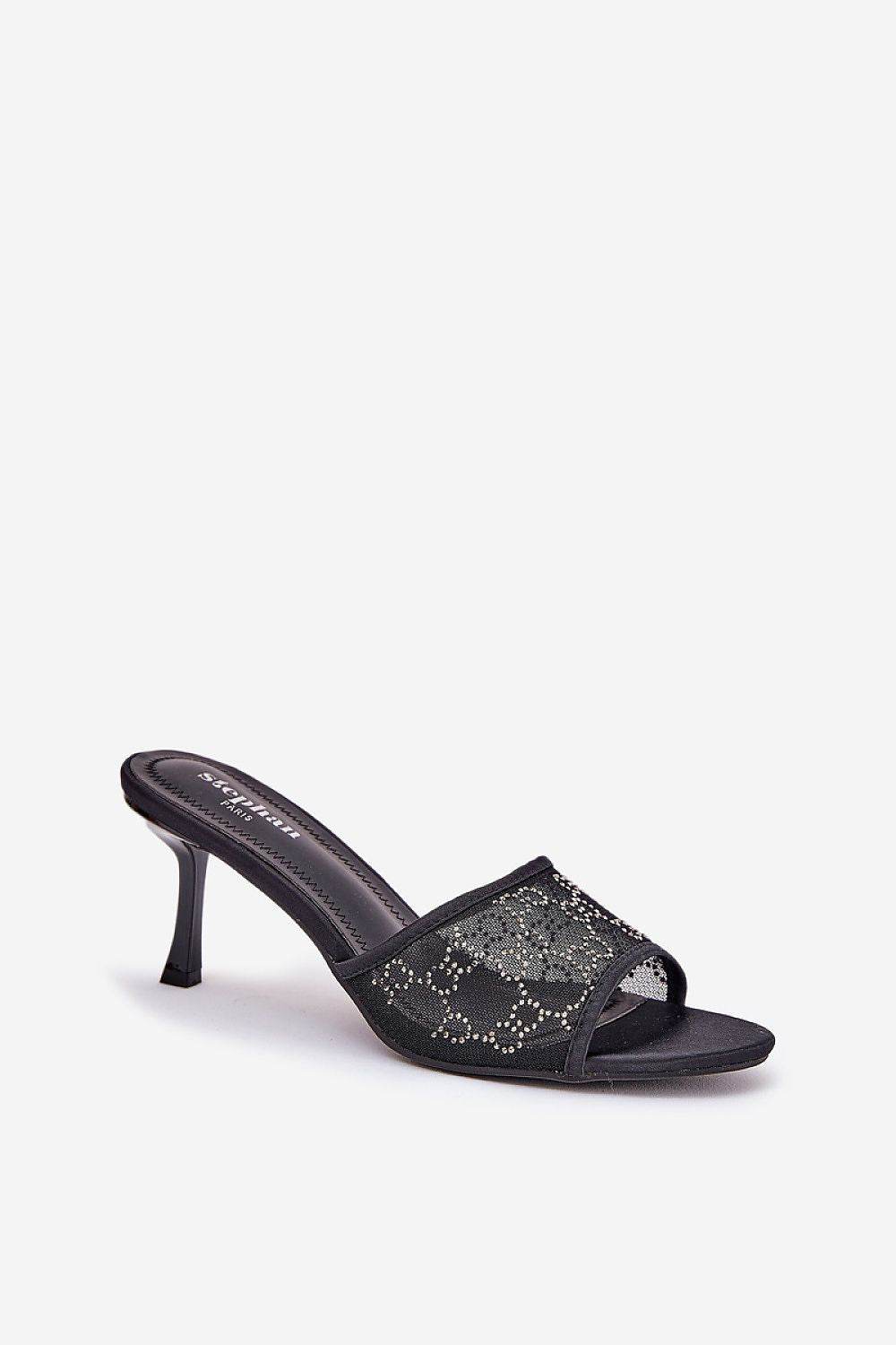 Women's High-Heeled Mules with Eco-Leather Insole - INDIEZ COUTURE