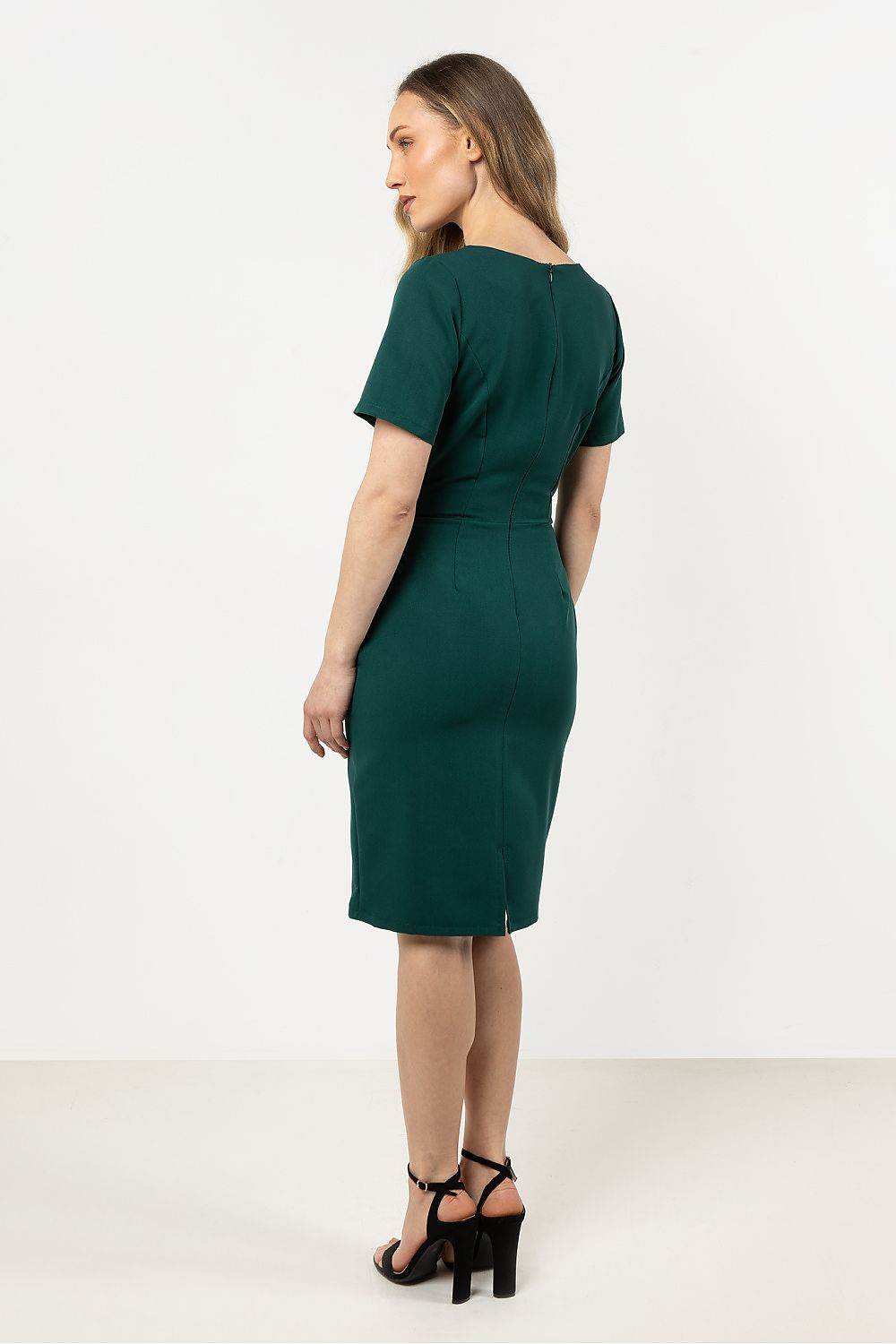 Fitted Pencil Daydress with Asymmetrical Hem Detail - INDIEZ COUTURE