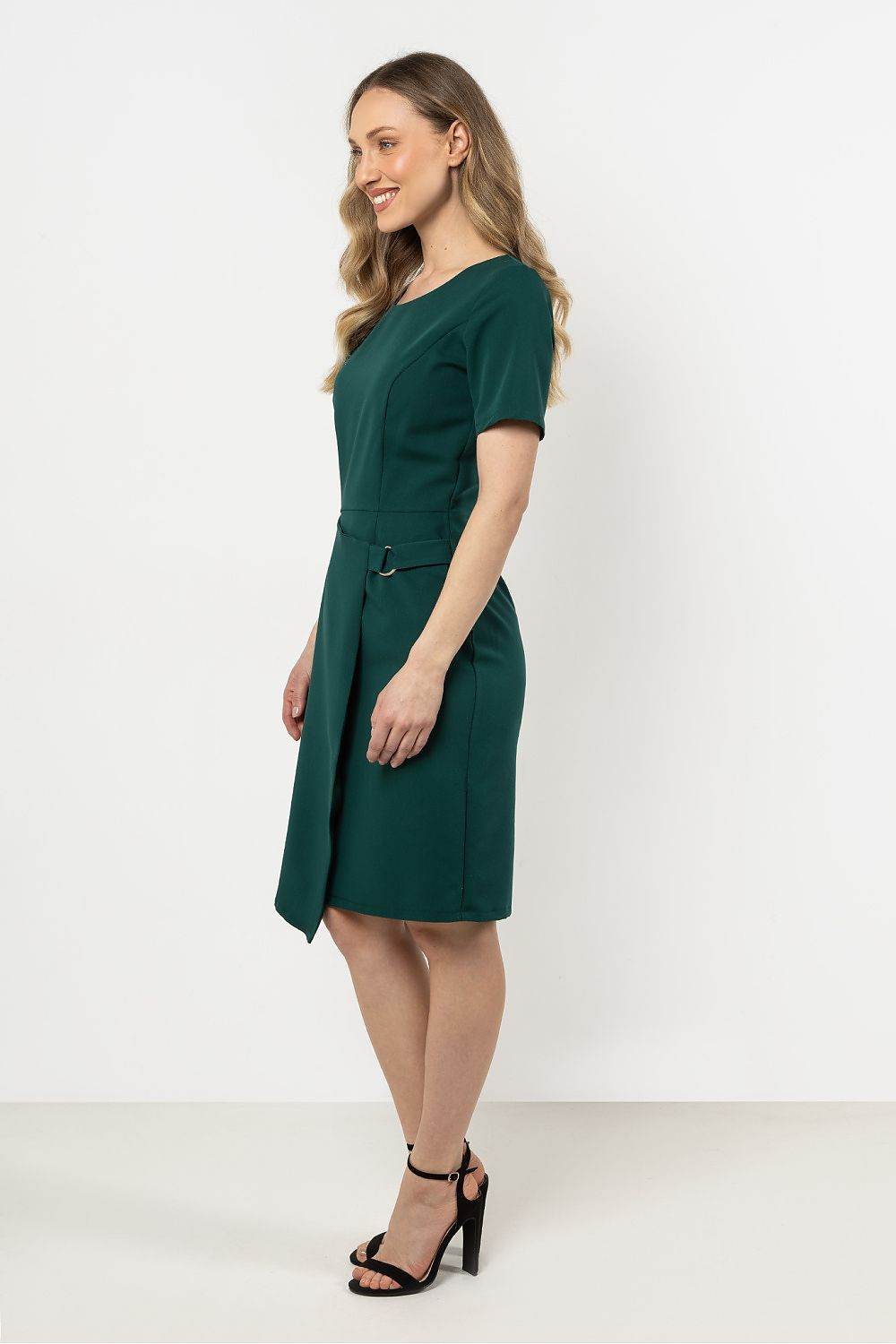 Fitted Pencil Daydress with Asymmetrical Hem Detail - INDIEZ COUTURE