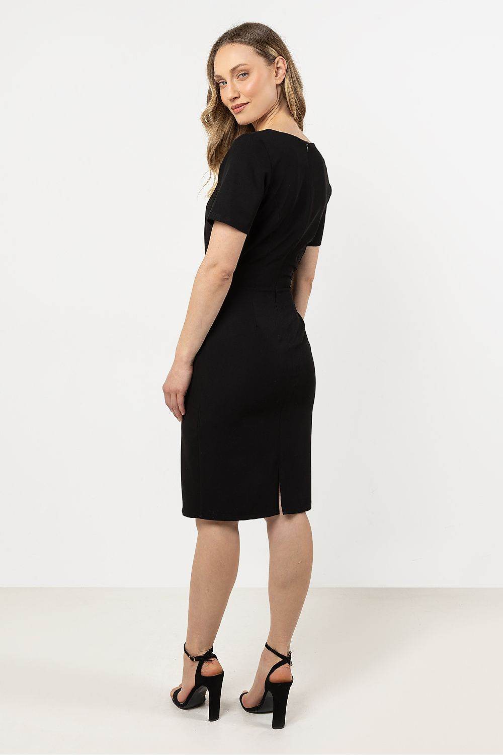 Fitted Pencil Daydress with Asymmetrical Hem Detail - INDIEZ COUTURE
