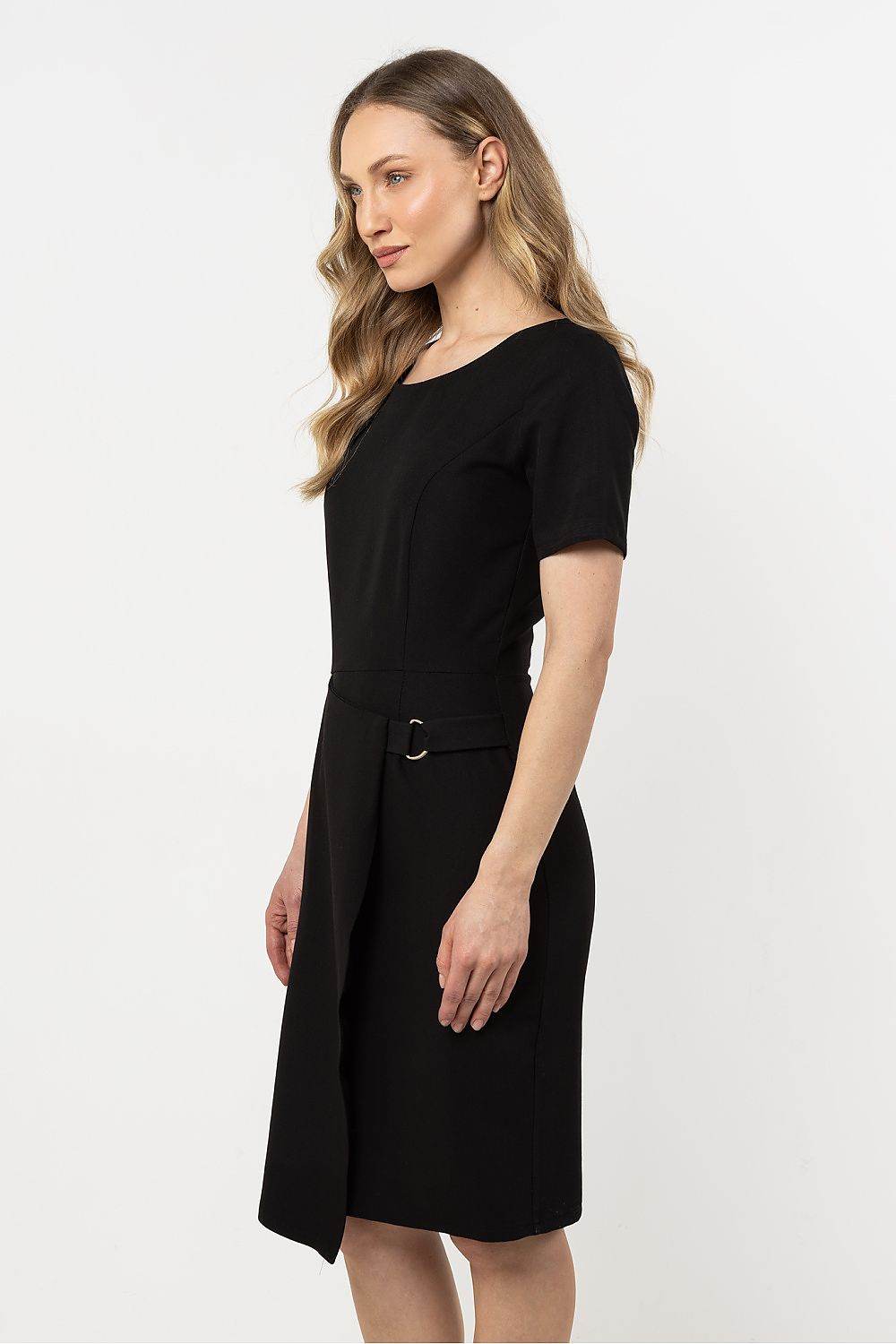 Fitted Pencil Daydress with Asymmetrical Hem Detail - INDIEZ COUTURE