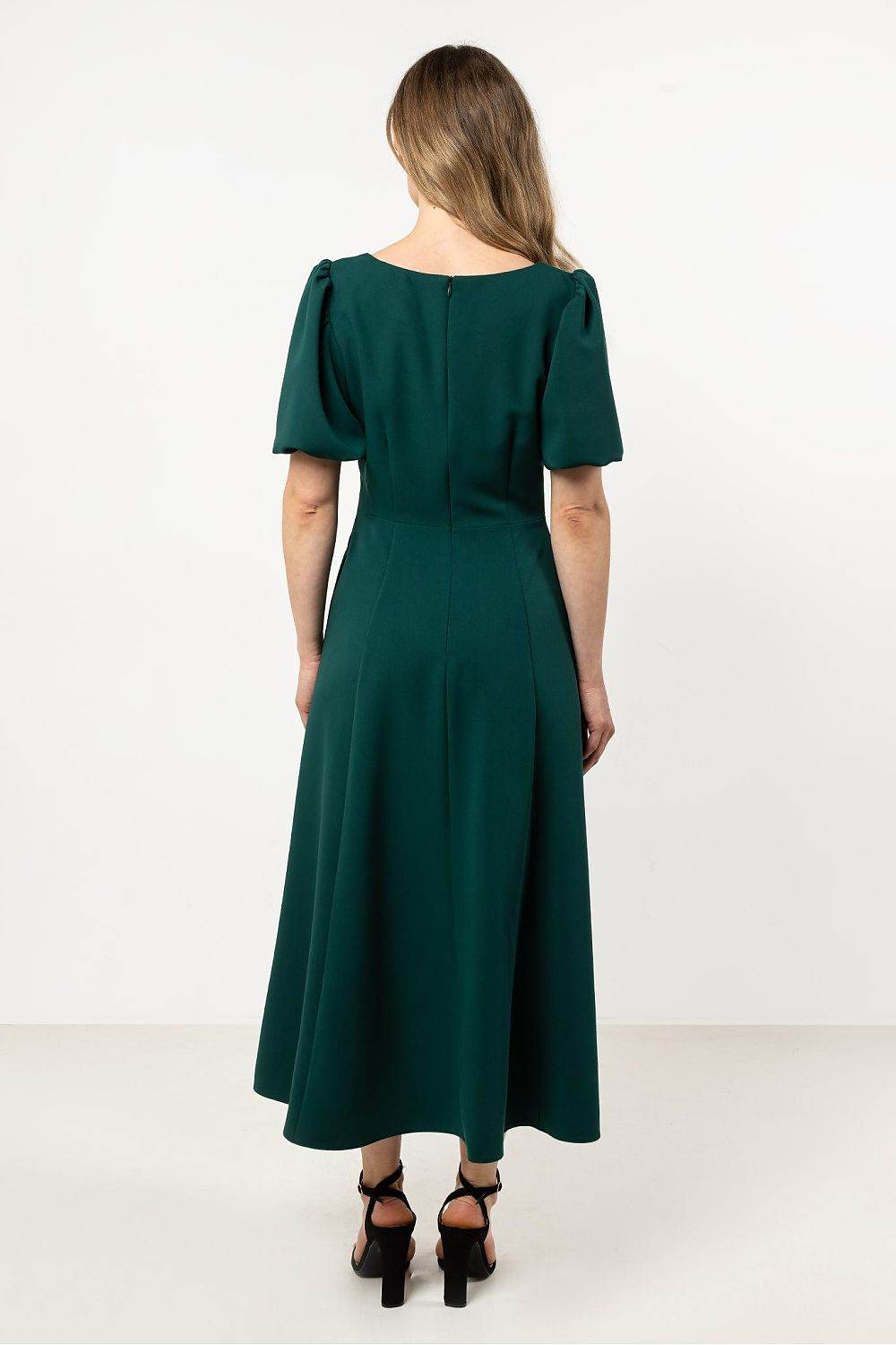 Elegant Daydress with Flared Bottom and Side Slit - INDIEZ COUTURE