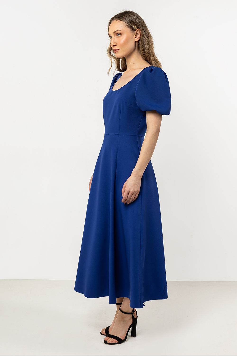 Elegant Daydress with Flared Bottom and Side Slit - INDIEZ COUTURE