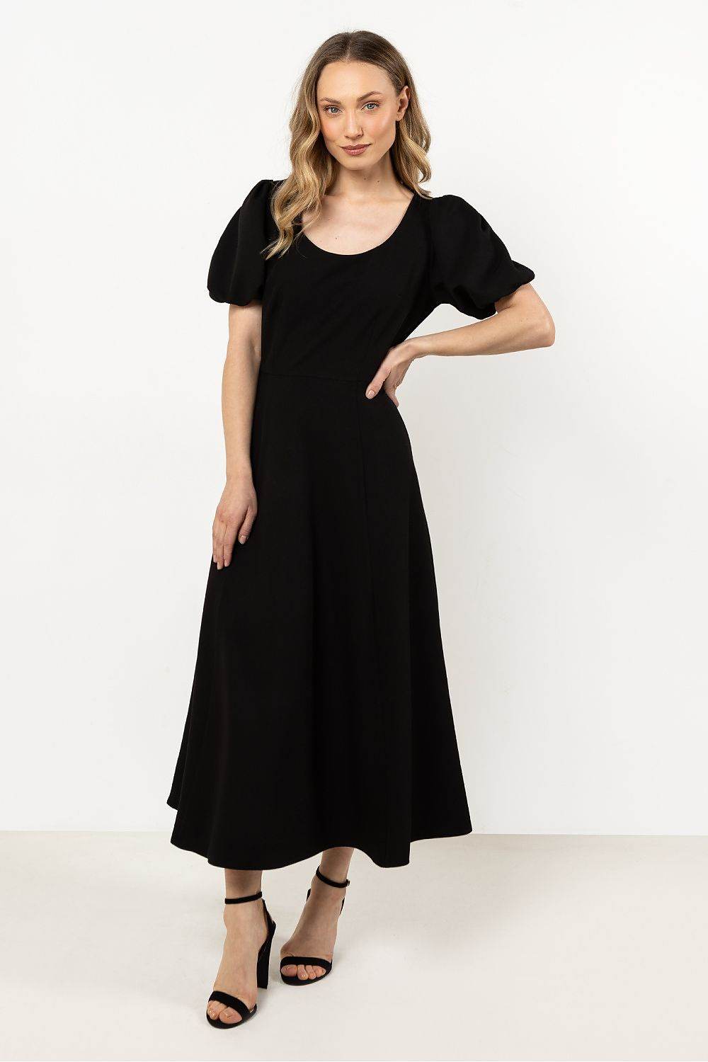 Elegant Daydress with Flared Bottom and Side Slit - INDIEZ COUTURE
