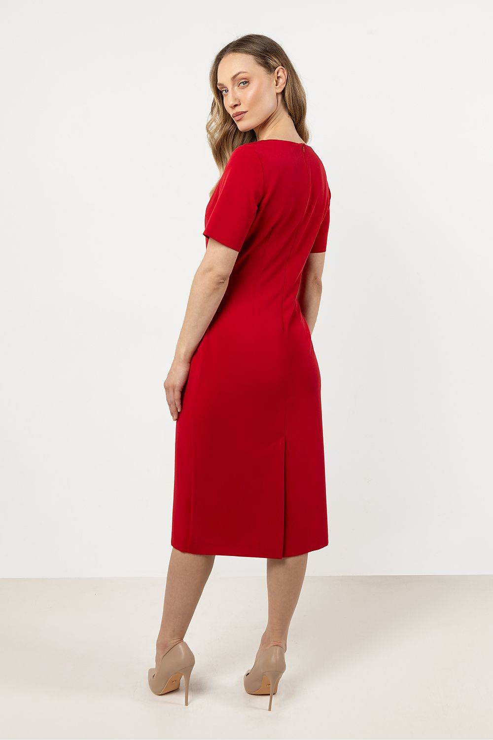 Elegant Fitted Daydress with Boat Neckline Design - INDIEZ COUTURE