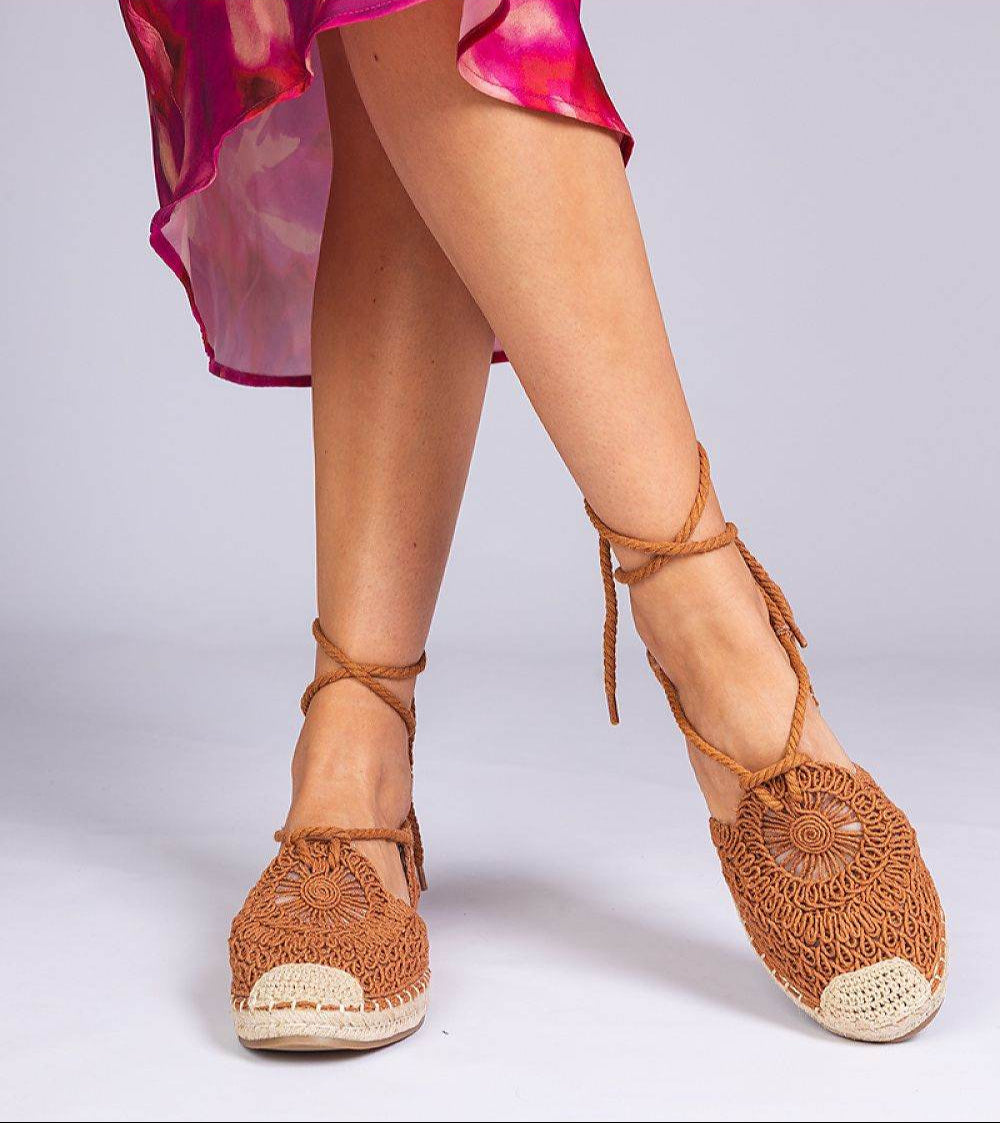 Stylish Brown Flat Espadrilles with Wedge Heel for All-Day Comfort - INDIEZ COUTURE