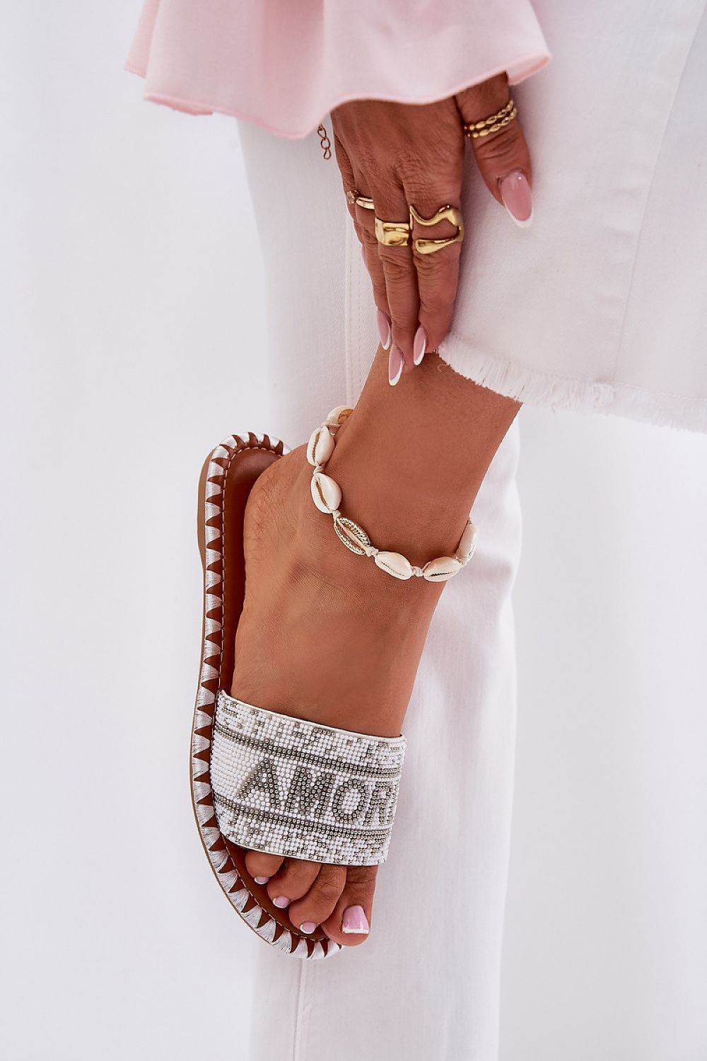 Decorative Strap Women's Flip Flops for Summer - INDIEZ COUTURE