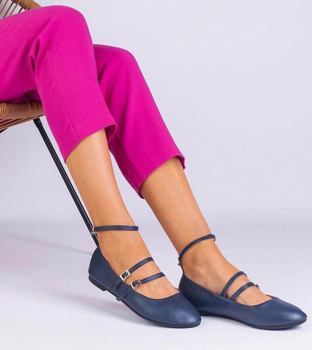 Eco-Leather Ballerinas with Elegant Buckles - INDIEZ COUTURE