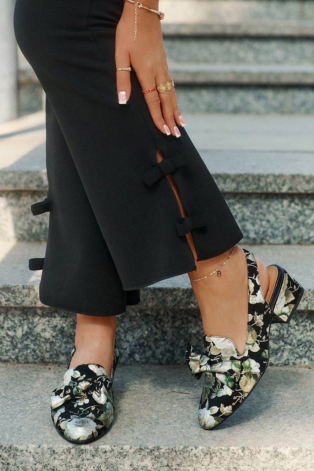 Elegant Women's Leather Heel Pumps with Block Heel - INDIEZ COUTURE