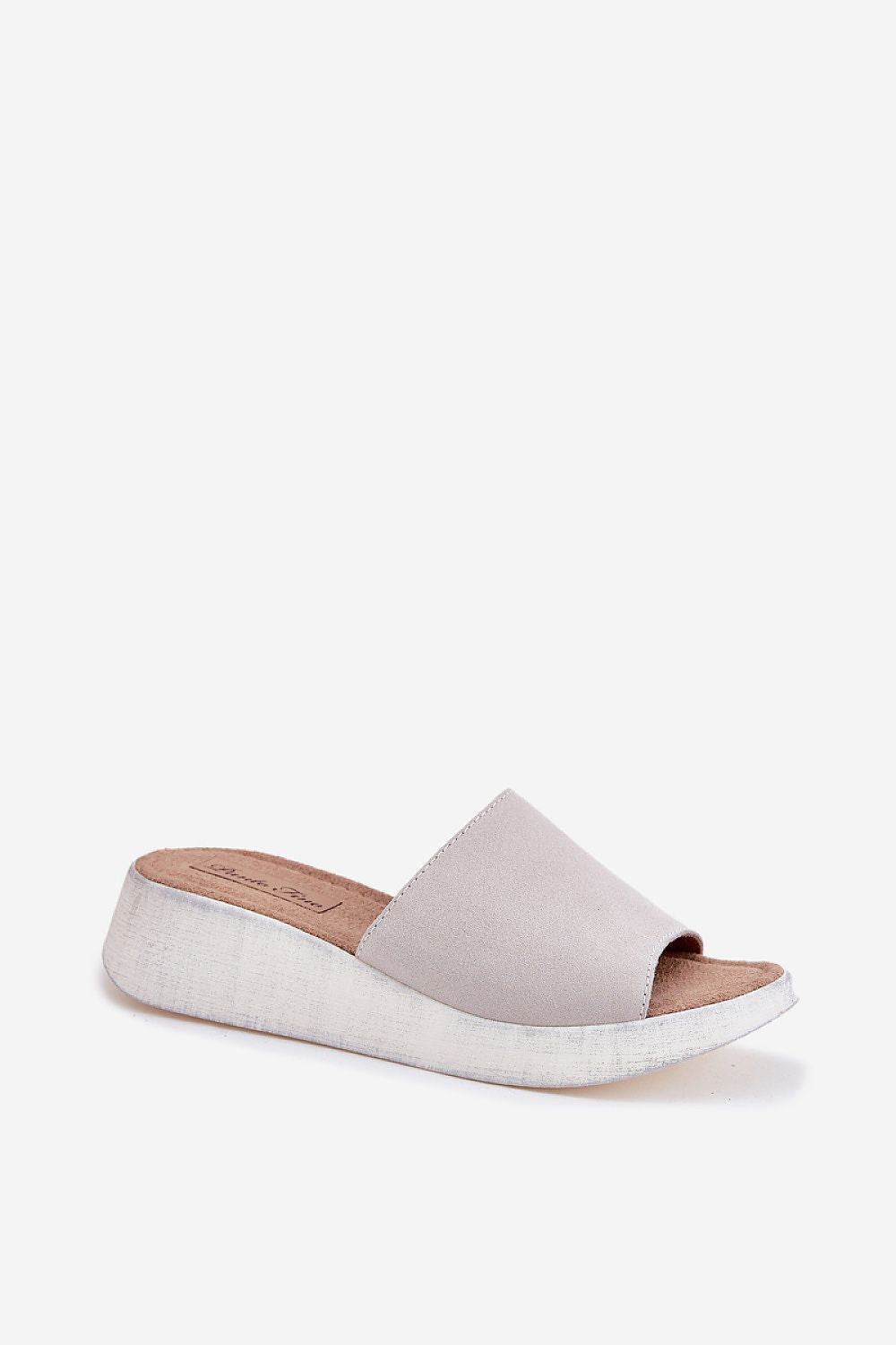 Elegant Women's Suede Mules with Wedge Heel - INDIEZ COUTURE