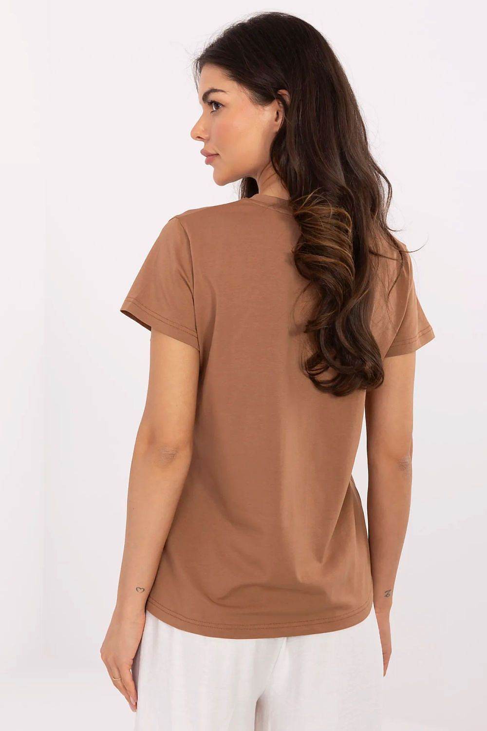 Casual Women's T-Shirt with Feminine V-Neck - INDIEZ COUTURE