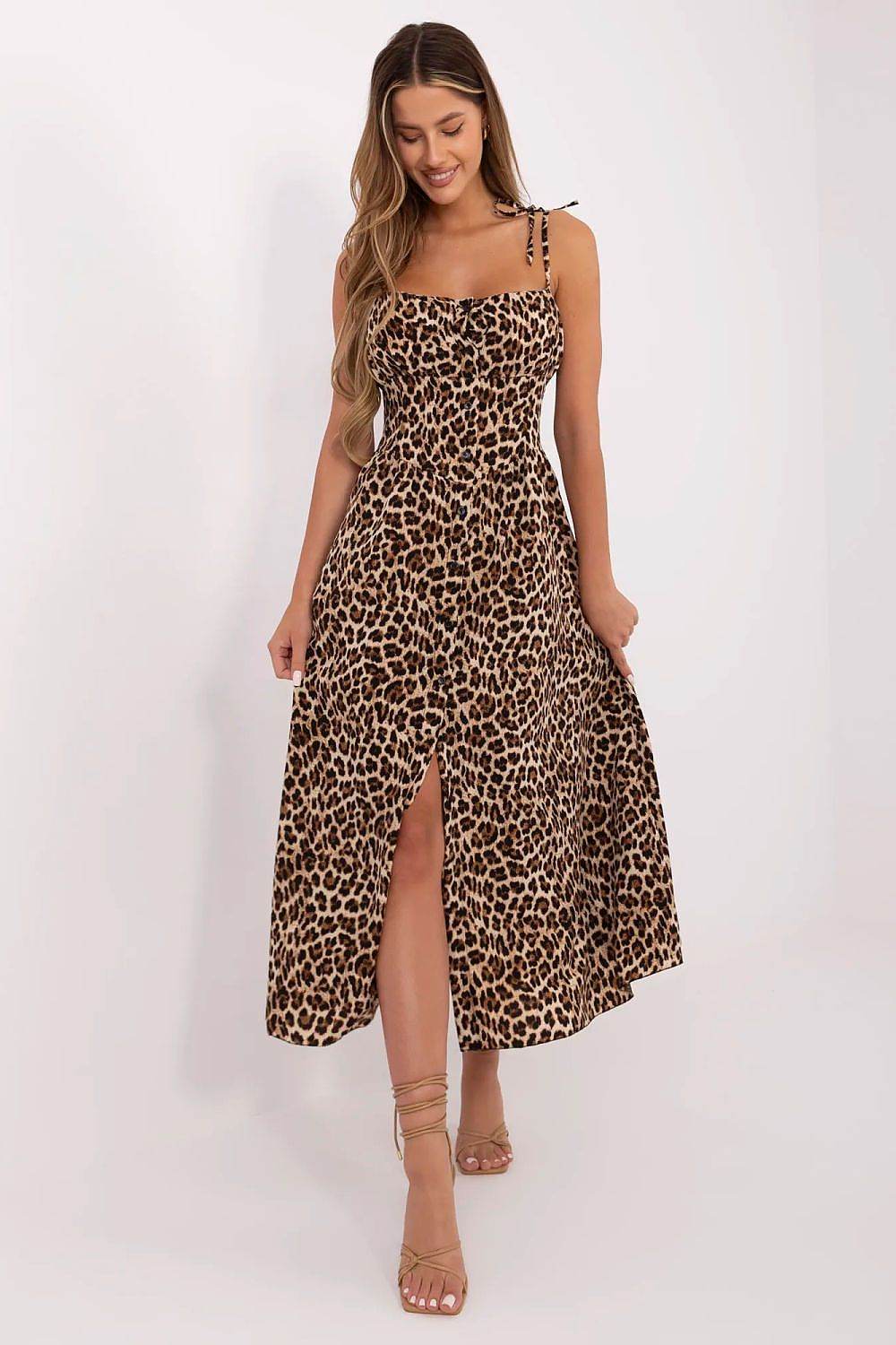 Feminine Midi Dress with Adjustable Tied Straps - INDIEZ COUTURE