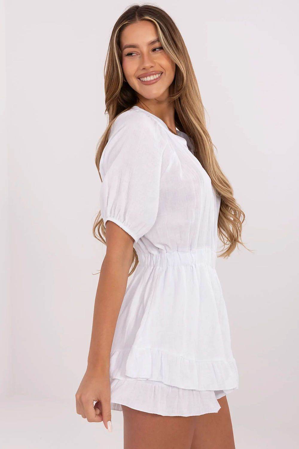 Breathable Cotton Muslin Jumpsuit with Feminine Cut - INDIEZ COUTURE
