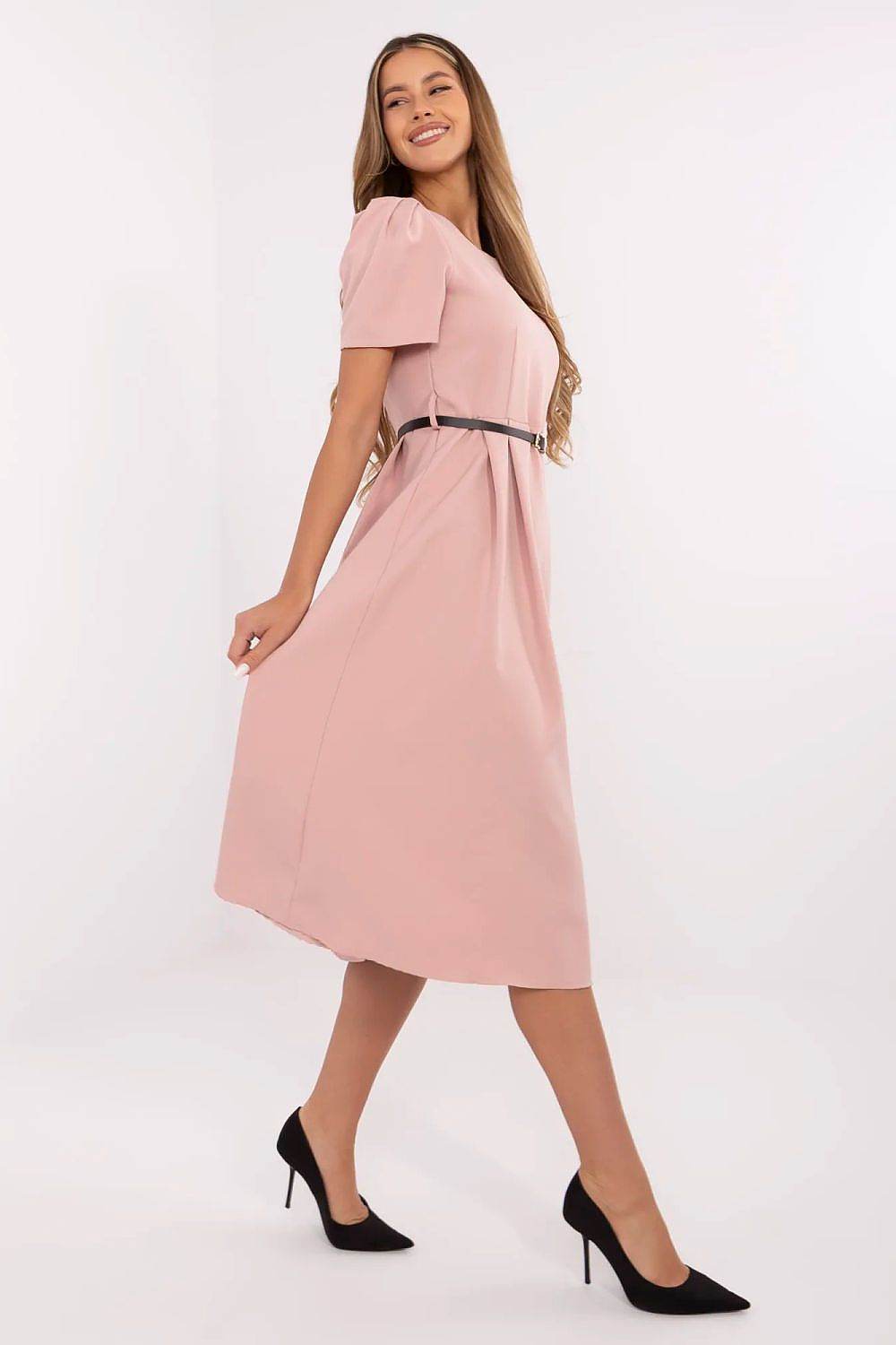 Classic Flared Midi Dress with Comfortable Fit - INDIEZ COUTURE