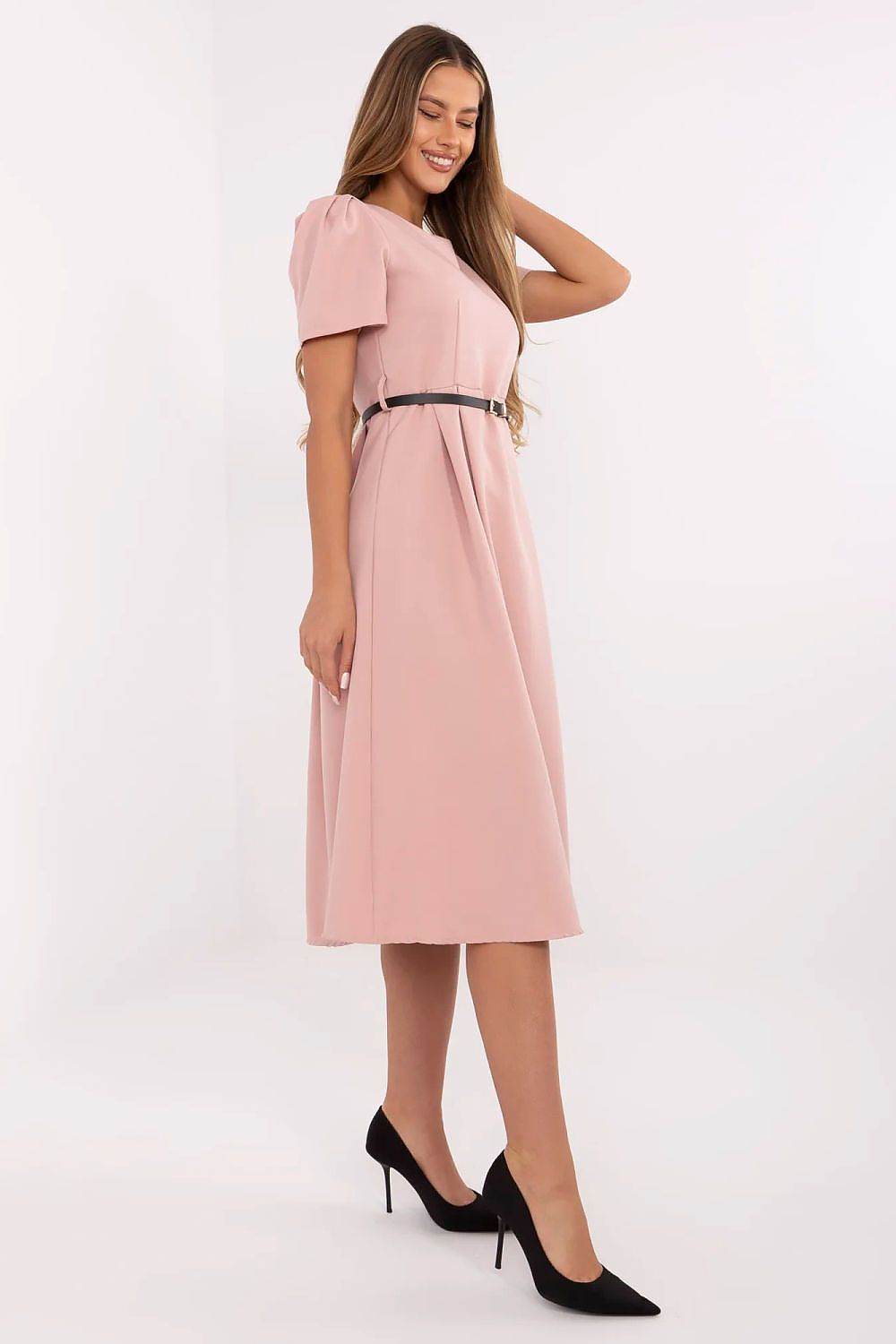 Classic Flared Midi Dress with Comfortable Fit - INDIEZ COUTURE