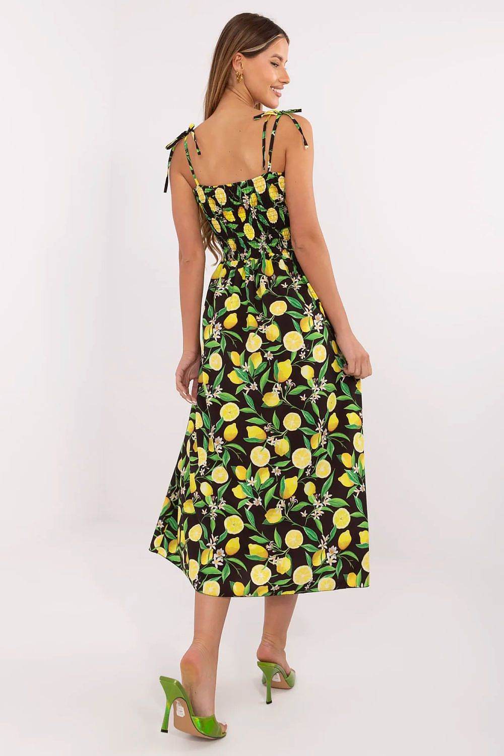 Feminine Midi Dress with Adjustable Tied Straps - INDIEZ COUTURE