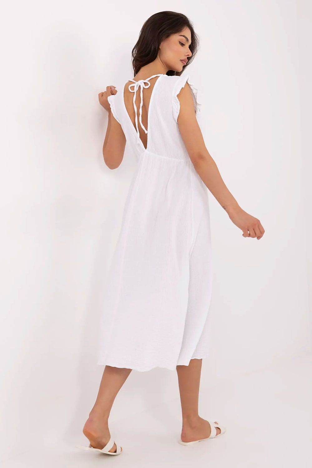 Charming Muslin Summer Dress with Flared Cut - INDIEZ COUTURE