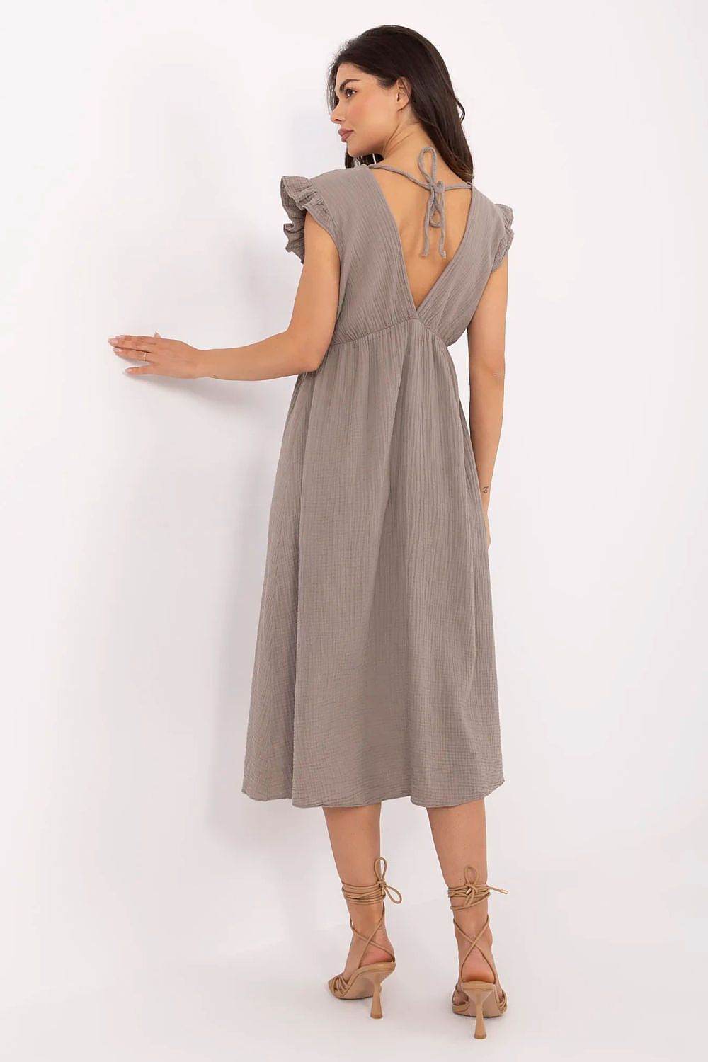 Charming Muslin Summer Dress with Flared Cut - INDIEZ COUTURE