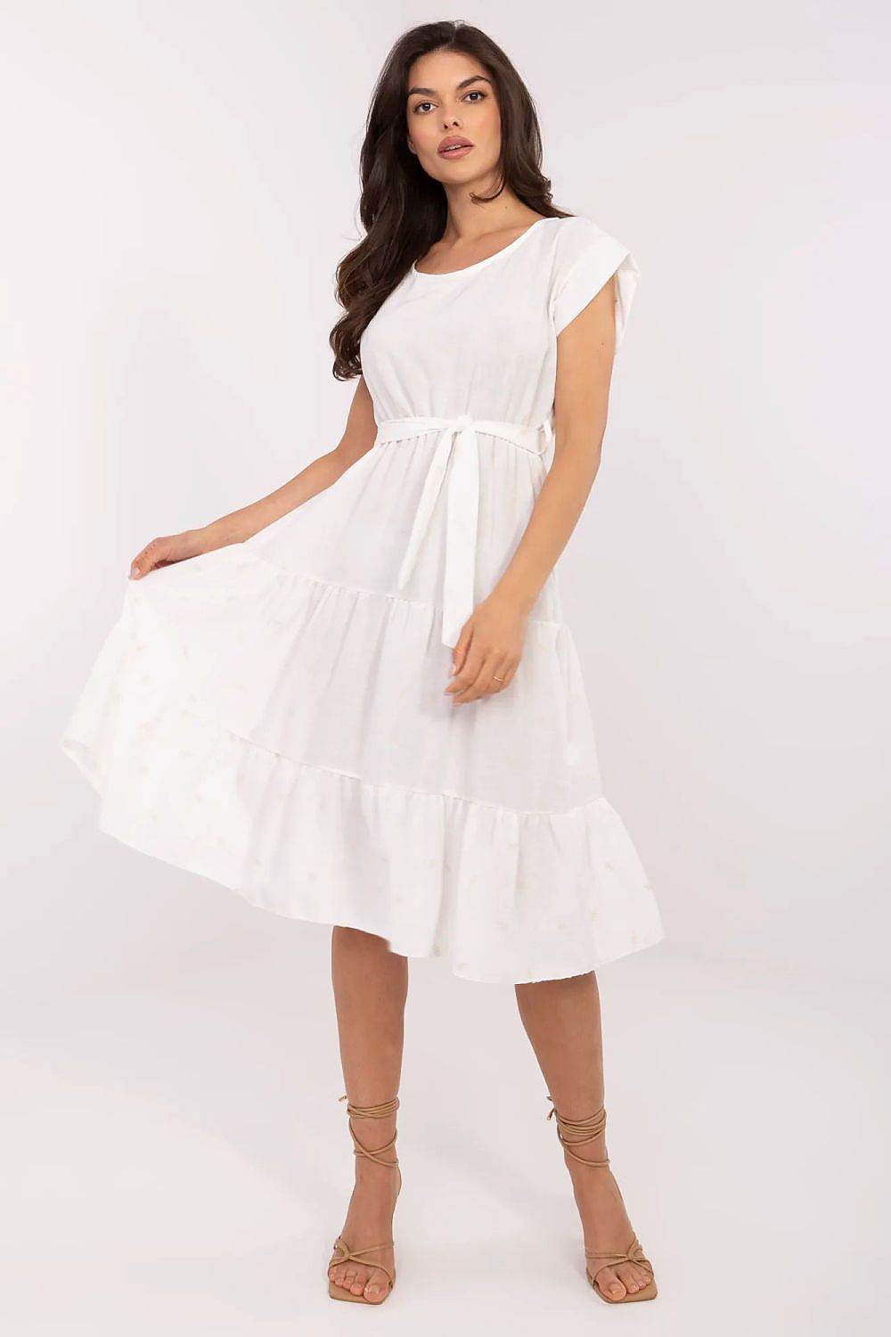 Lightweight Flared Midi Dress for Everyday Elegance - INDIEZ COUTURE