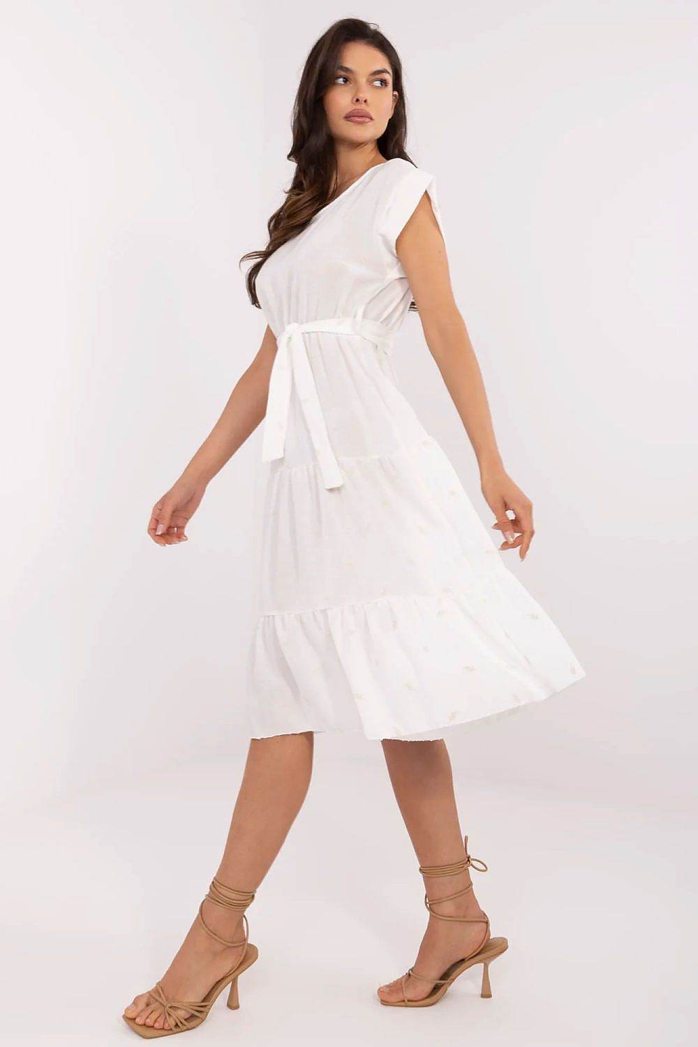 Lightweight Flared Midi Dress for Everyday Elegance - INDIEZ COUTURE
