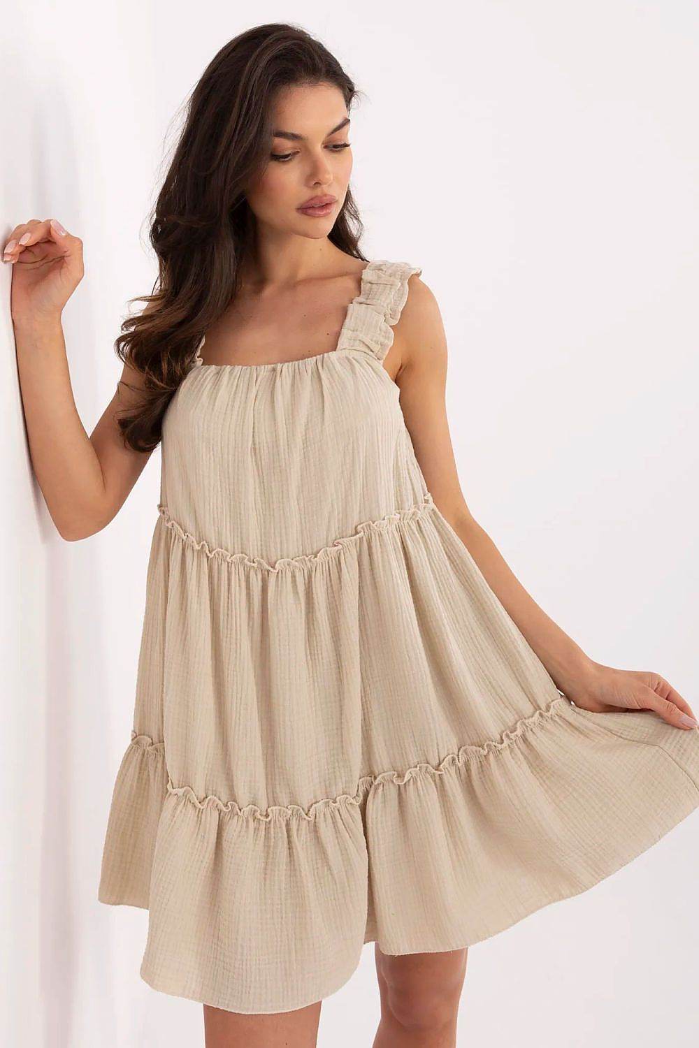 Delicate Summer Dress in Breathable Muslin Cotton - INDIEZ COUTURE