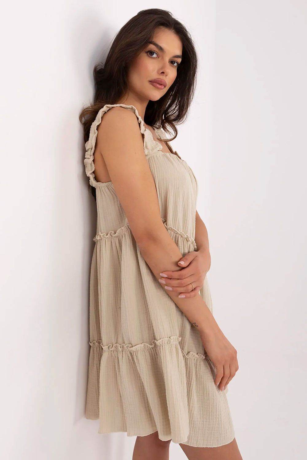 Delicate Summer Dress in Breathable Muslin Cotton - INDIEZ COUTURE