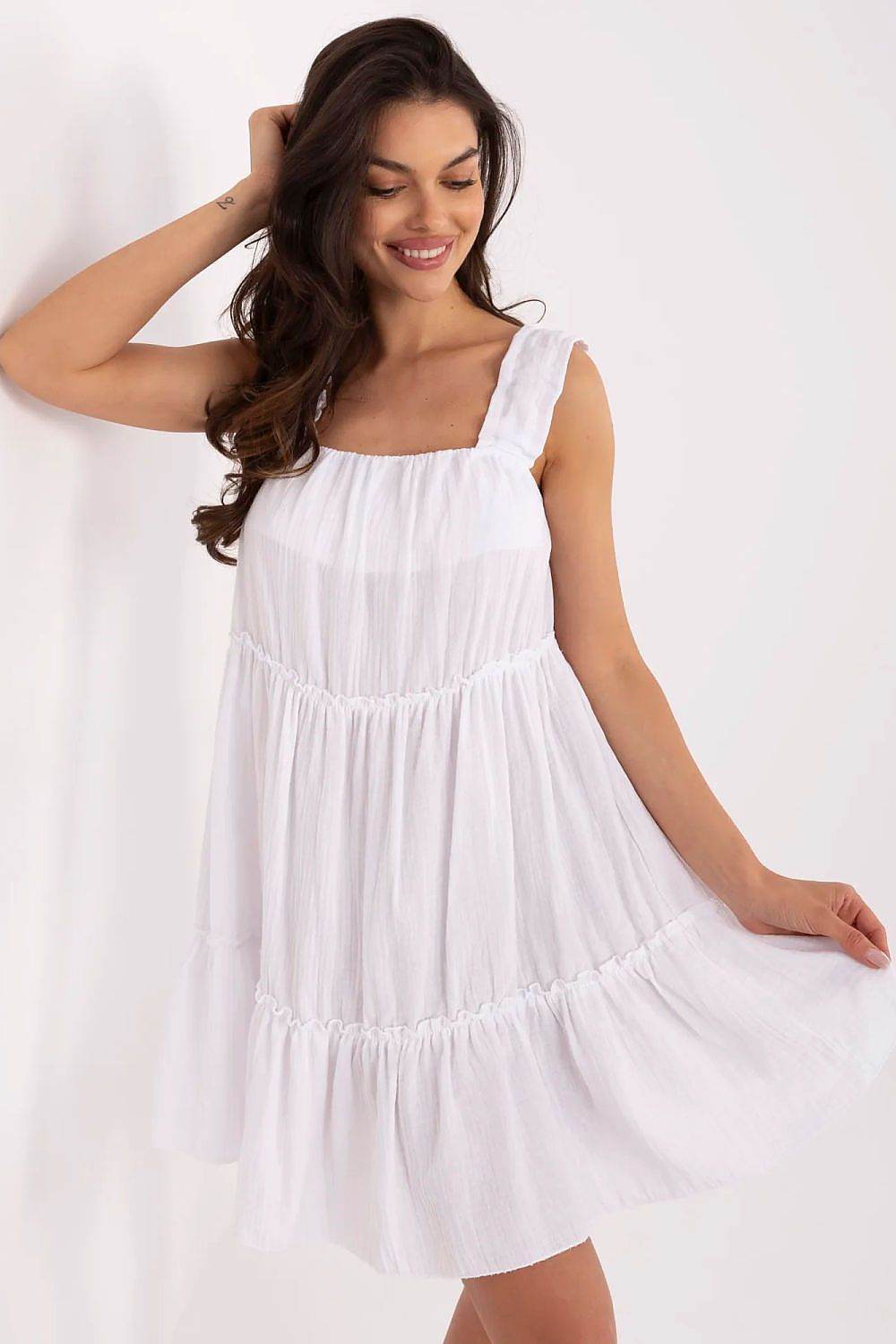 Delicate Summer Dress in Breathable Muslin Cotton - INDIEZ COUTURE