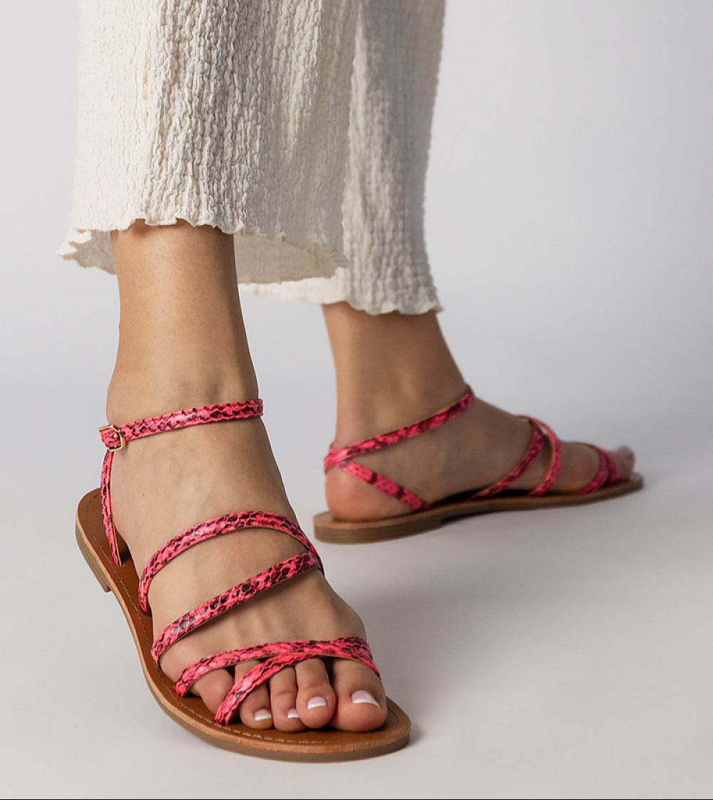 Stylish Pink Flat Sandals for Summer Comfort - INDIEZ COUTURE