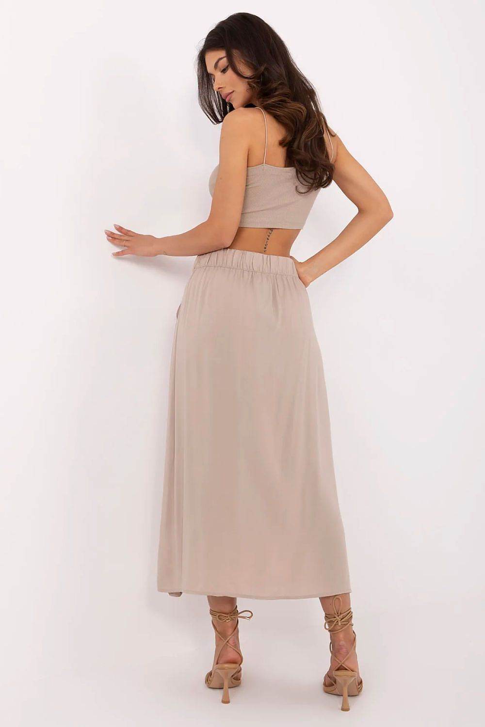Elegant Midi-Length Skirt in Skin-Friendly Viscose - INDIEZ COUTURE