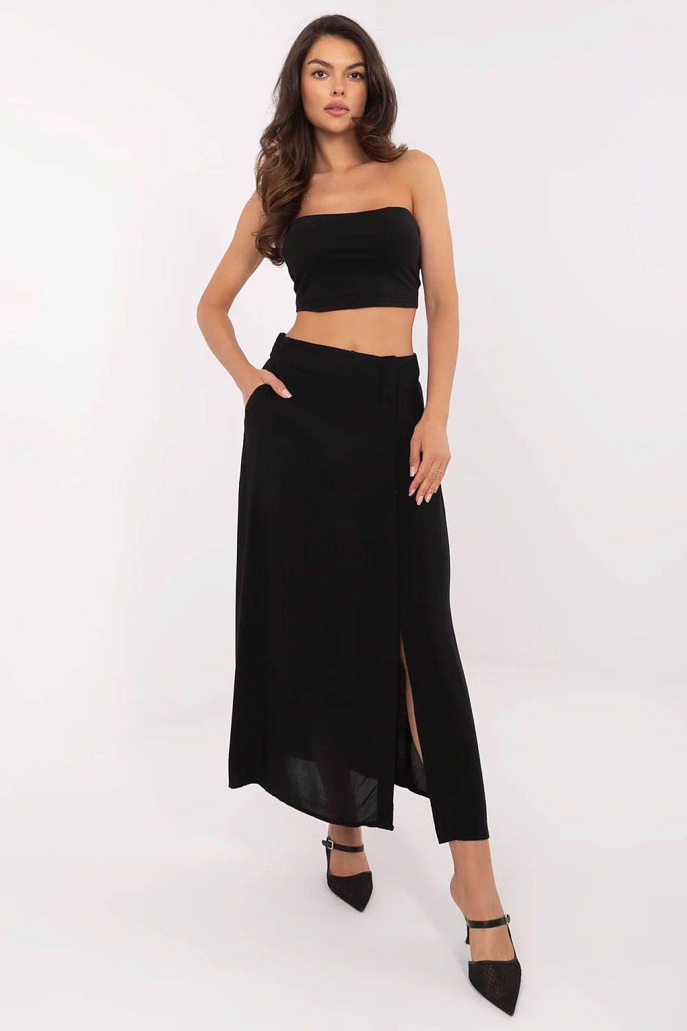 Elegant Midi-Length Skirt in Skin-Friendly Viscose - INDIEZ COUTURE