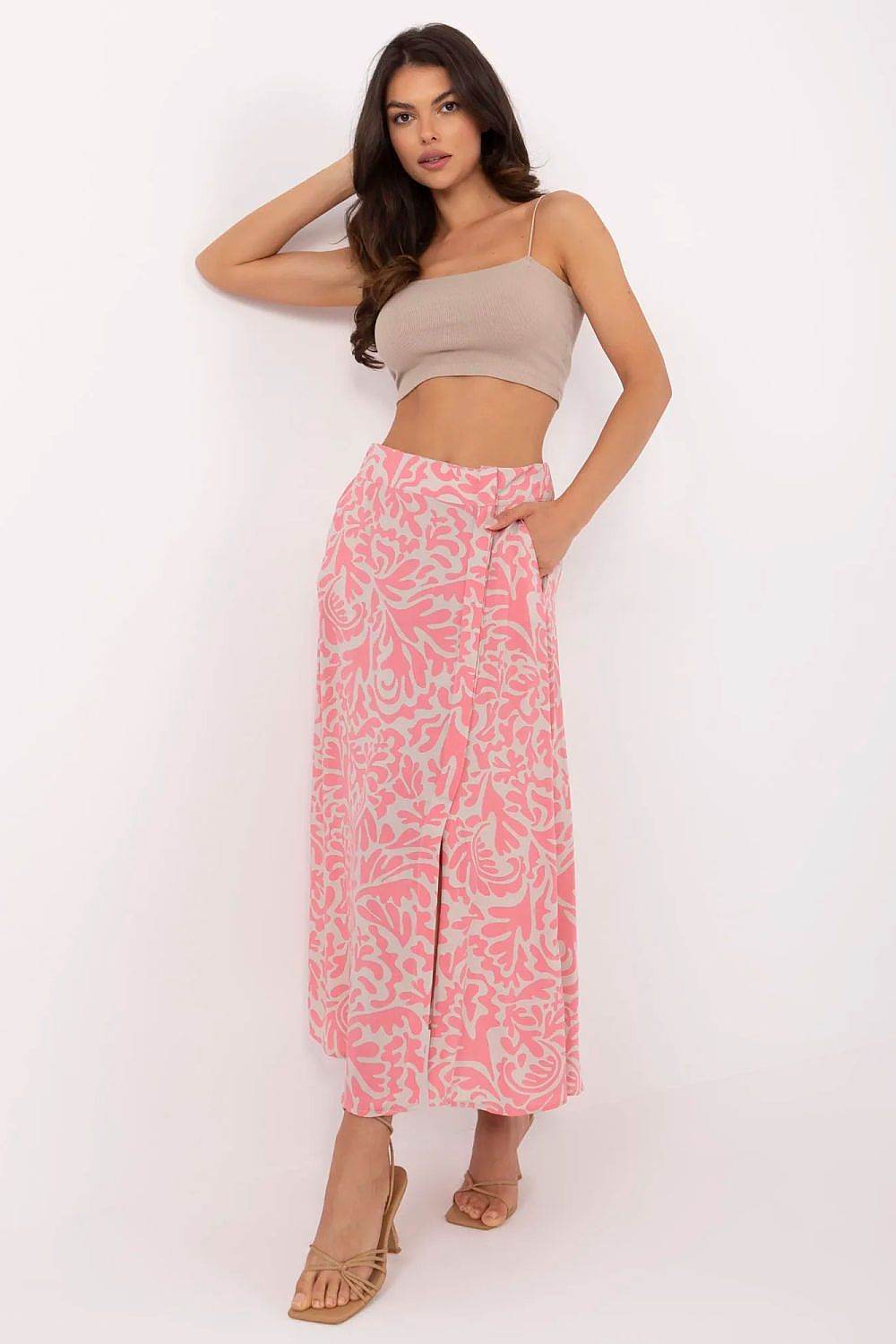 Elegant Women's Midi Skirt in Breathable Viscose - INDIEZ COUTURE