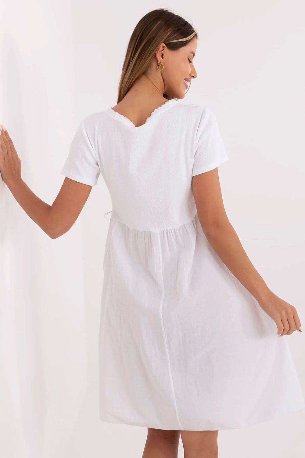 Flared Summer Dress with Breathable Cotton Blend - INDIEZ COUTURE