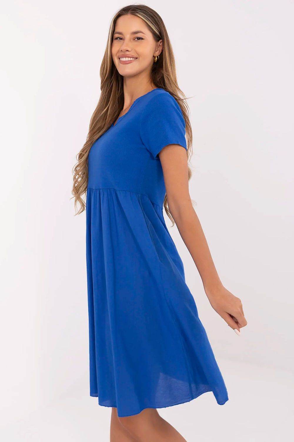 Flared Summer Dress with Breathable Cotton Blend - INDIEZ COUTURE