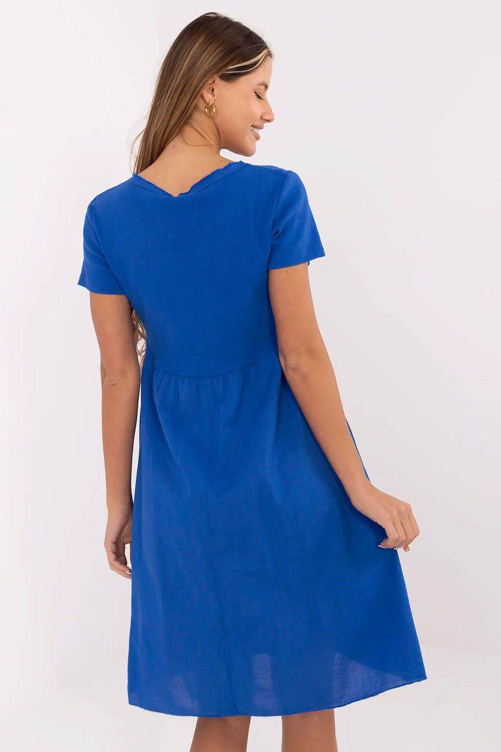 Flared Summer Dress with Breathable Cotton Blend - INDIEZ COUTURE