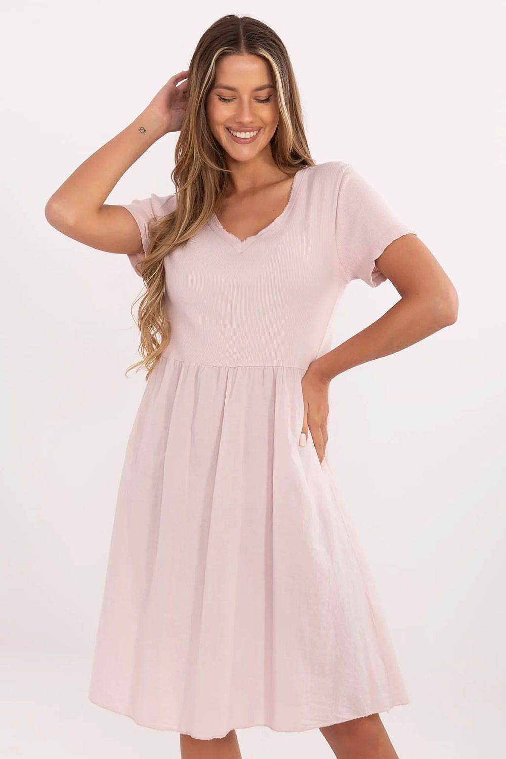 Flared Summer Dress with Breathable Cotton Blend - INDIEZ COUTURE