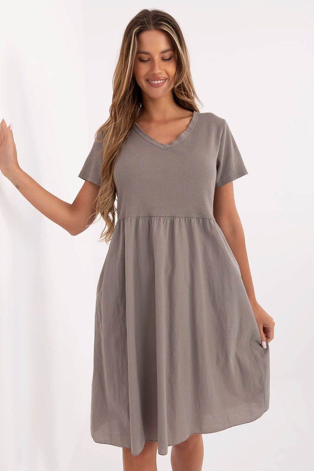 Flared Summer Dress with Breathable Cotton Blend - INDIEZ COUTURE