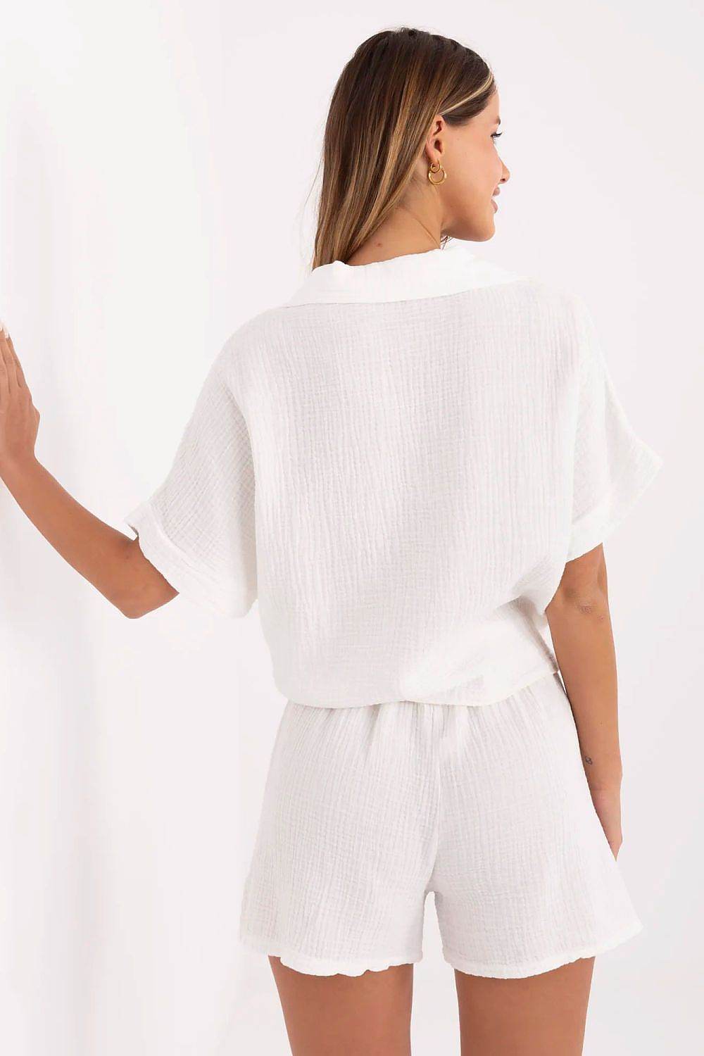 Lightweight Short Sleeve Cotton Shirt for Women - INDIEZ COUTURE