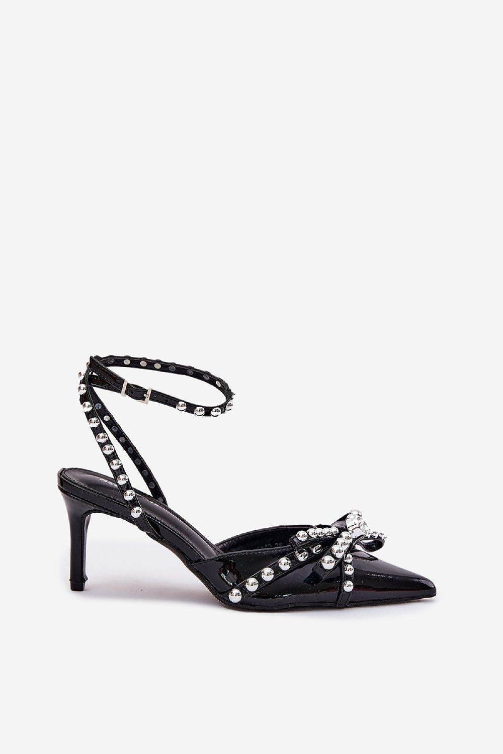 Elegant Patent Leather High Heels with Charming Bow - INDIEZ COUTURE
