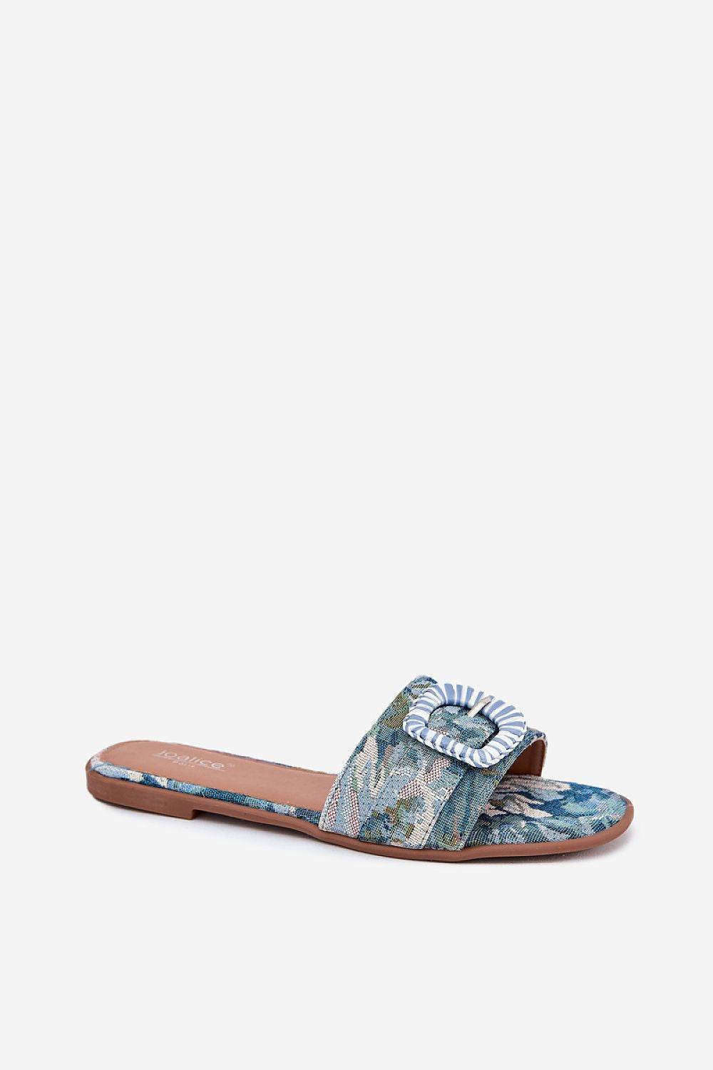 Women's Flat-Heeled Decorative Buckle Flip-Flops - INDIEZ COUTURE