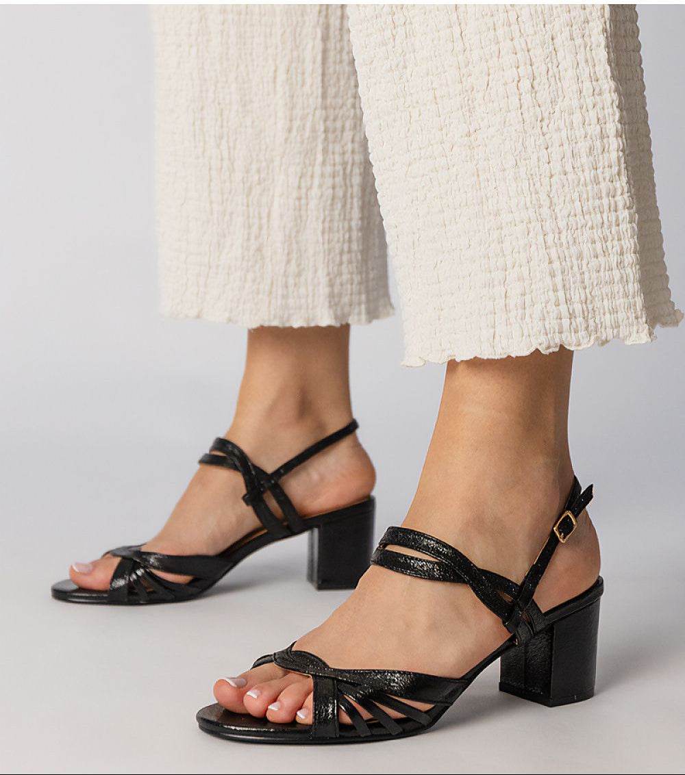 Elegant Black Women's Platform Sandals Melfi - INDIEZ COUTURE