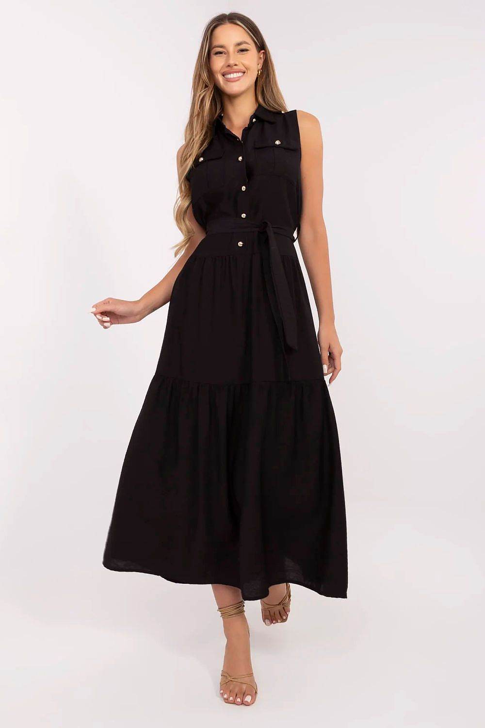 Elegant Maxi Daydress with Flared Cut Design - INDIEZ COUTURE
