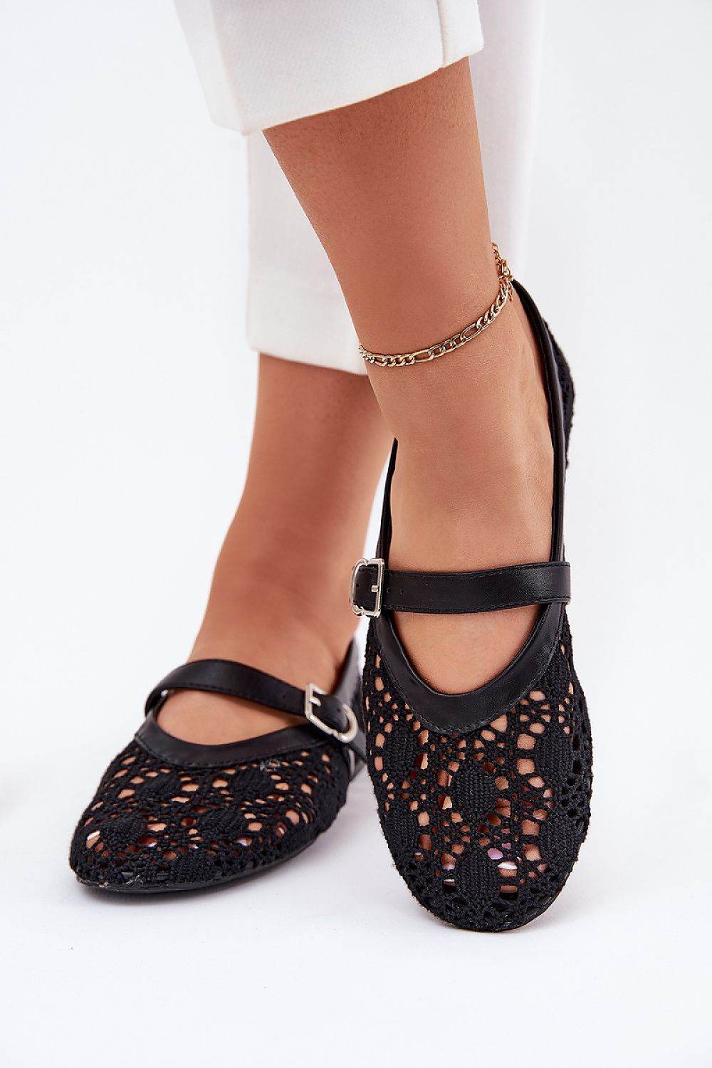 Comfortable Women's Ballet Flats with Adjustable Strap - INDIEZ COUTURE